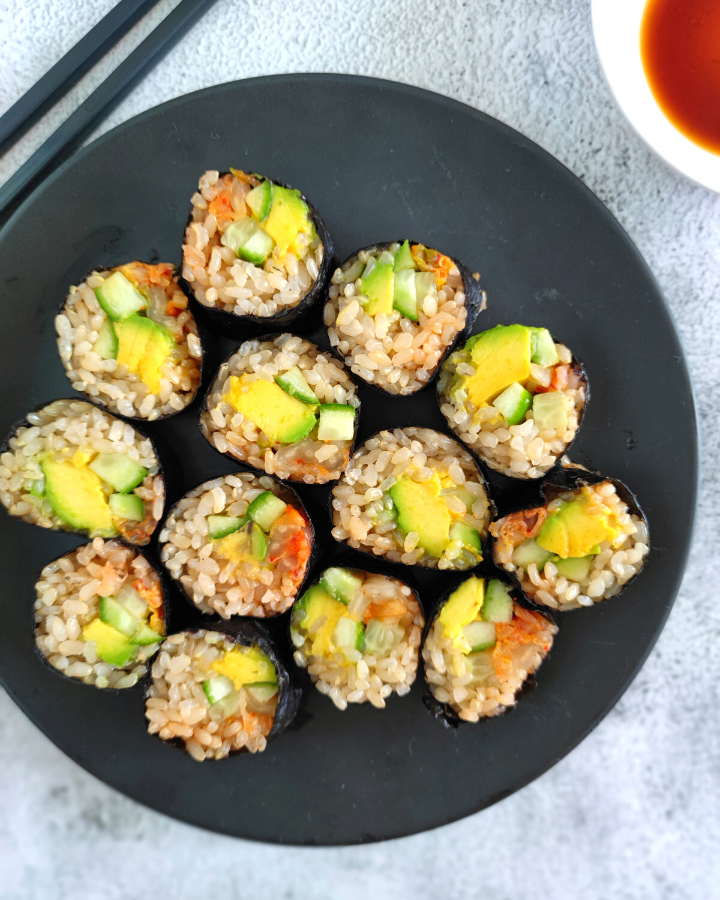 Avocado Kimchi Sushi Rolls Healthy Cooking Hacks