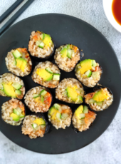 Avocado Kimchi Sushi Rolls